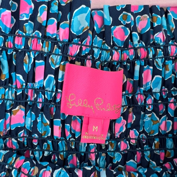 EUC Lilly Pulitzer Beyonca Baby Doll Dress RucheTop Long Sleeve SIZE M - Picture 3 of 5